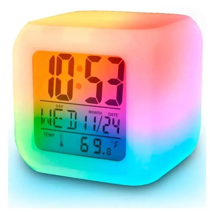 RELOJ | DESPERTADOR DIGITAL RGB