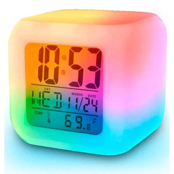 Cubo despertador niños multiluces LED